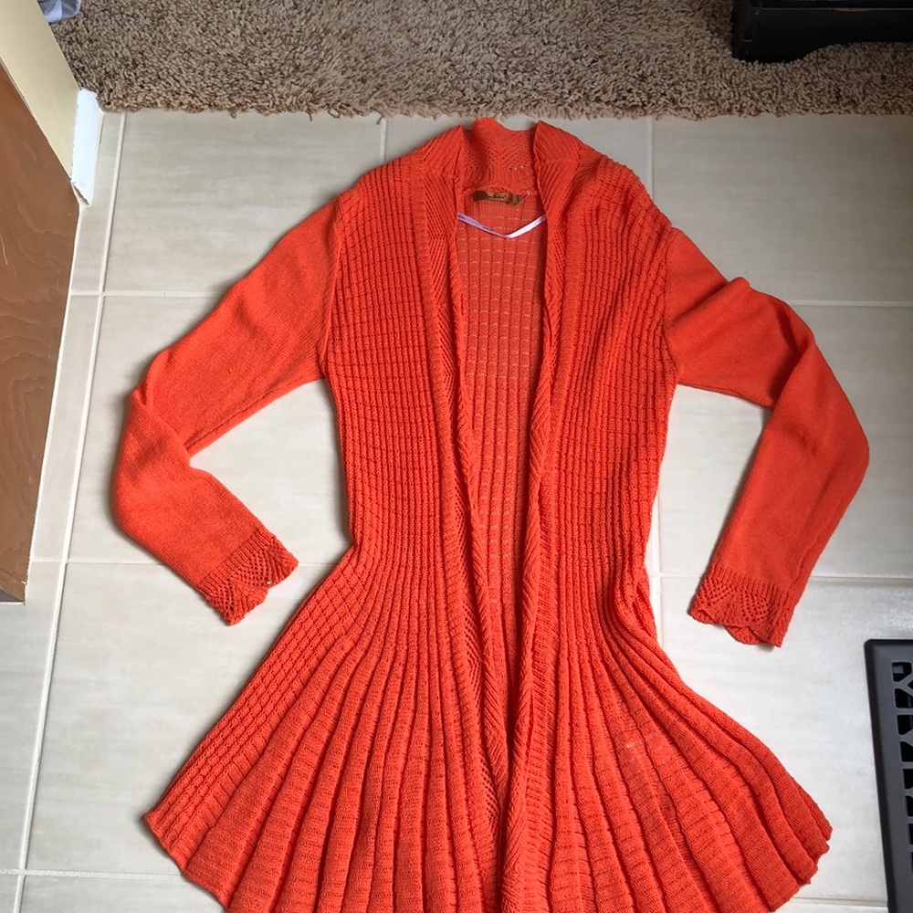 Orange  cardigan By Belldini size medium